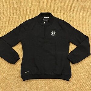 Pebble Beach black quarter zip lined sweater Size Small ⛳️